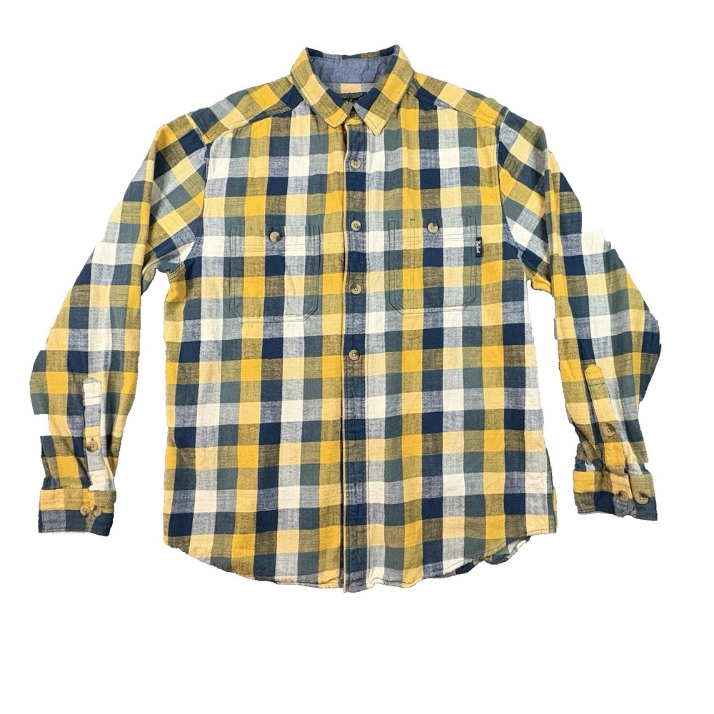 Woolrich Men's L‎ Multicolor Plaid Flannel Button Up LS SEE DESCRIPTION